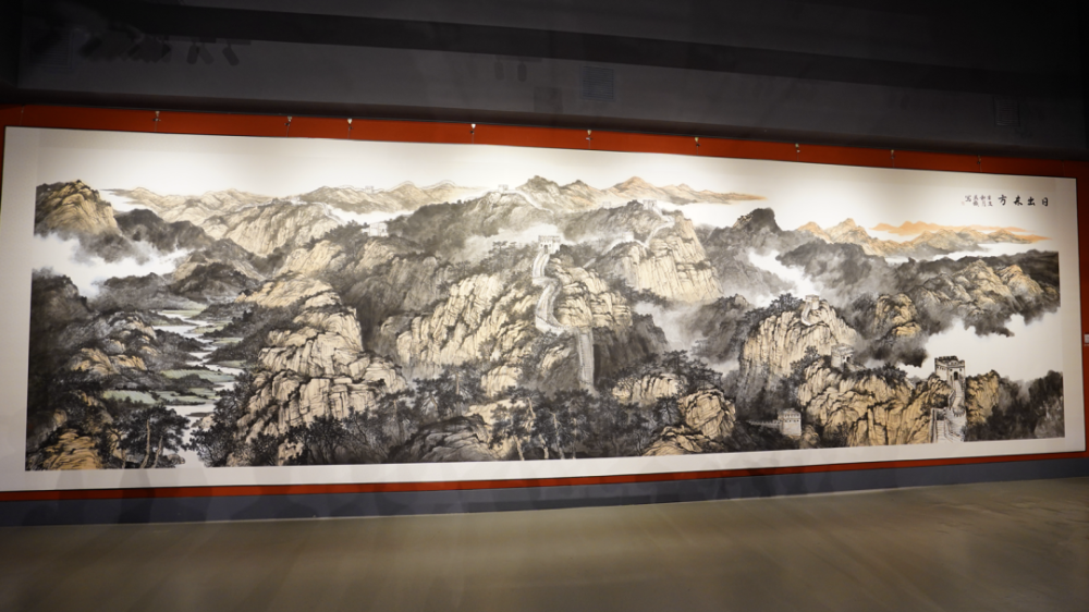 江山如此多娇风景这般独好段铁巨幅山水画个展隆重举行