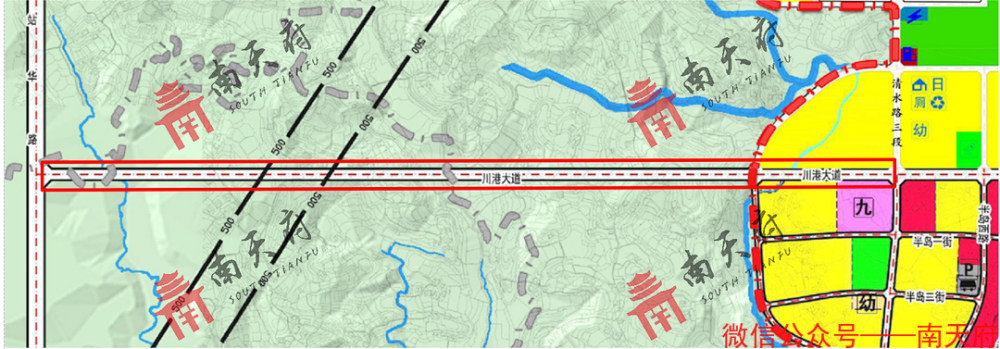 视高街道川港大道西延线已开工建设