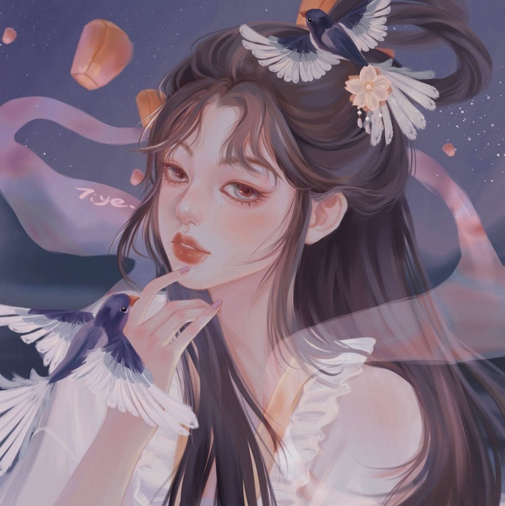 动漫插画女生头像:慢品人间烟火色,闲观万事岁月长