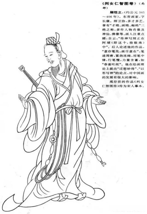 画家顾恺之,张萱,李公麟的作品多用此种线描.