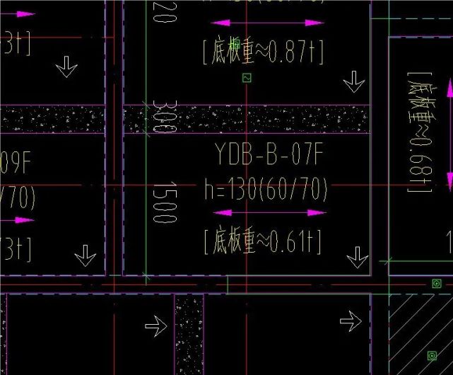 叠合板尺寸与铭牌对比检查,是否一致:叠合板预留钢筋长度测量:叠合板