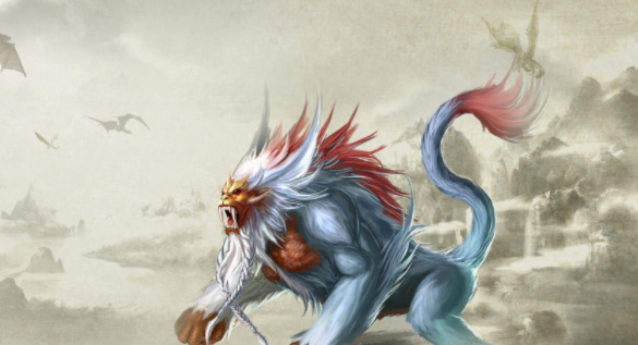朱厌是古代中国神话传说中的凶兽,身形像猿猴,白头红脚,传说这种野兽