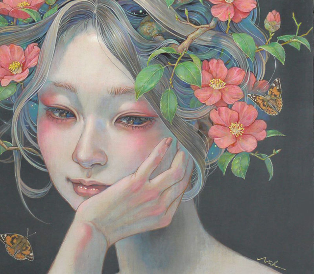 日本艺术家miho hirano,唯美女孩手绘插画