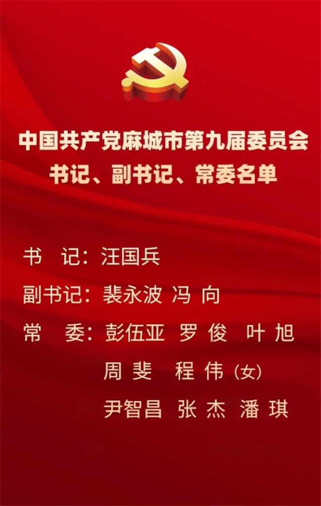 最新麻城市新当选的党委人大政府政协监委领导简介