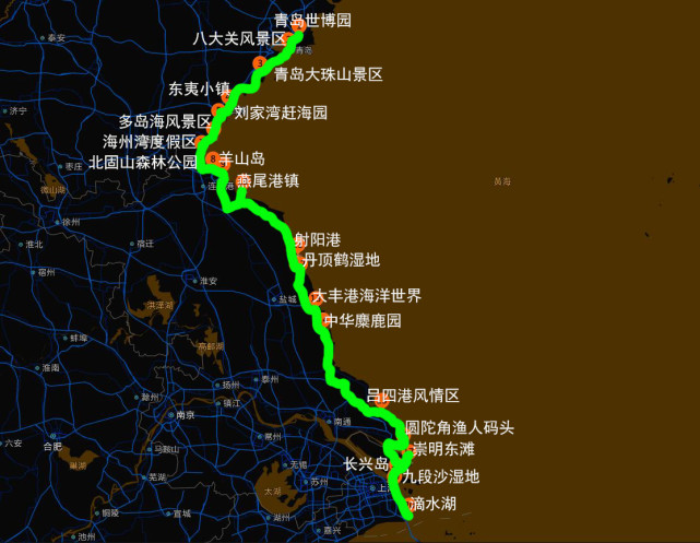 自驾游228国道线路图,全长8091公里,贯穿祖国海岸线