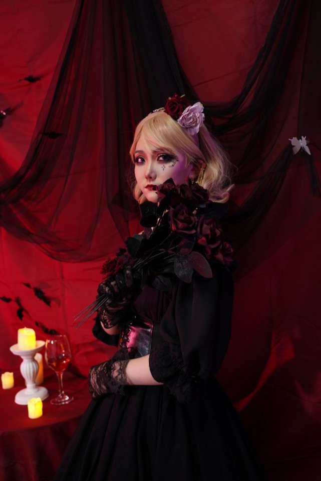 lolita装扮 哥特玫瑰系列cosplay_腾讯网