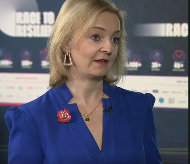 当地时间11月1日,英国新任外交大臣莉兹·特拉斯(liz truss)在联合国