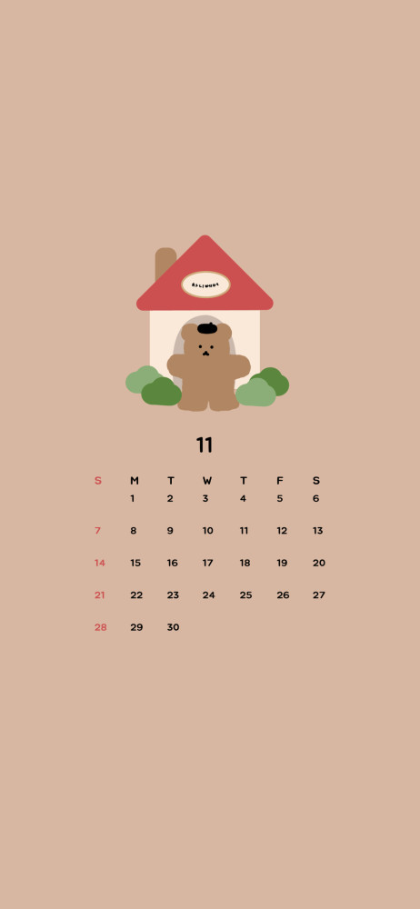 日历壁纸2021年十一月日历壁纸