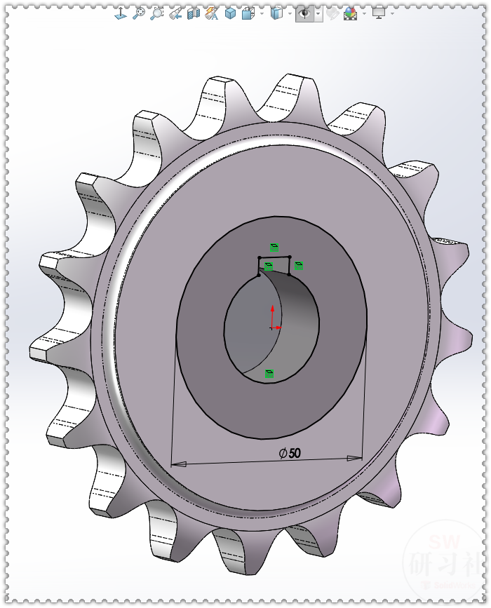 用solidworks插件画两个链轮