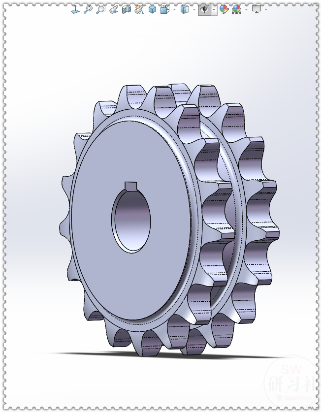 用solidworks插件画两个链轮