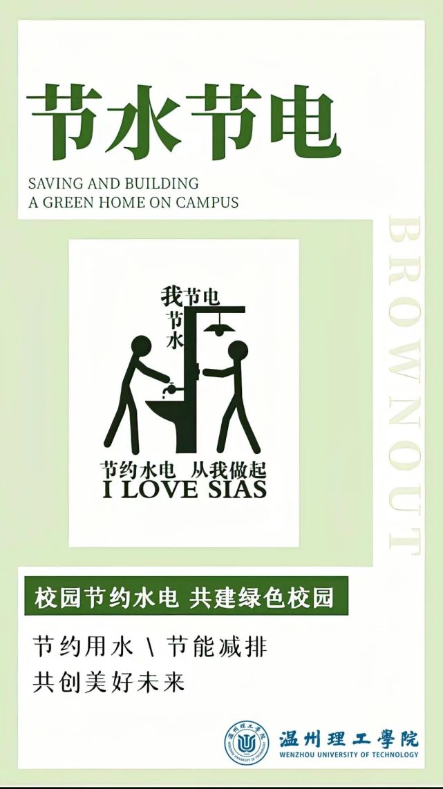 节约用水用电,倡导绿色校园