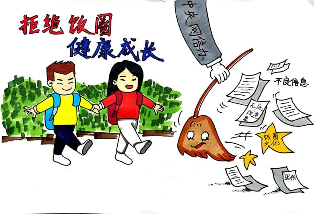 清朗饭圈乱象整治饭圈乱象这点事古冶的小朋友画出来啦