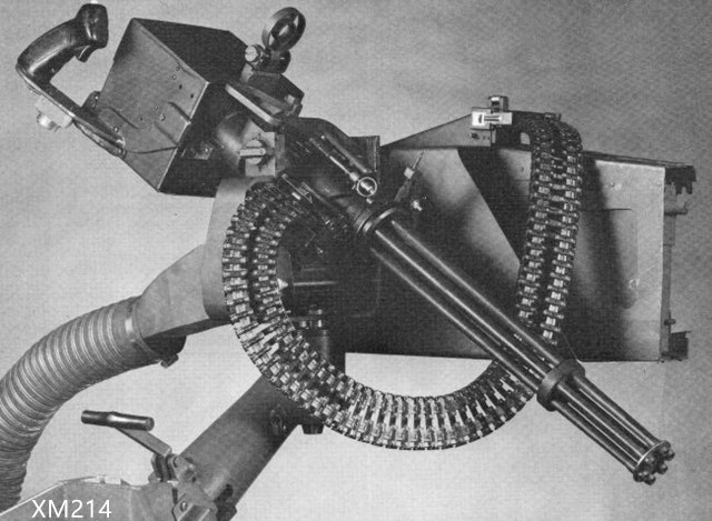 美国m134迷你加特林机枪,缩小版的m61加特林机炮
