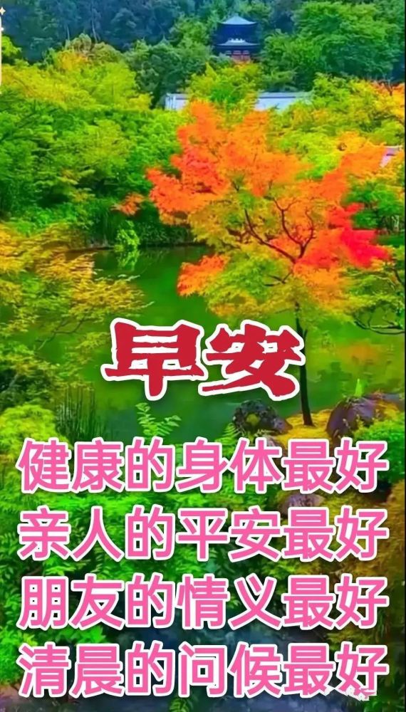 最美风景早上好祝福图片带字温馨聊天不用打字的祝福图片精选