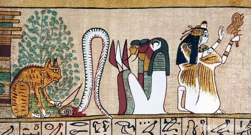 金字塔壁画——人类正在祭拜"猫神"