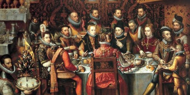 在威廉一世的宴会上,只有非常重要的客人才能吃烤肉,而其他下级臣子