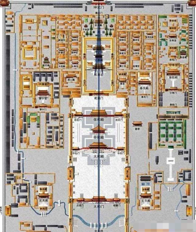 从高空拍故宫全景图发现故宫竟然是歪的故宫怎么修斜了答案来了