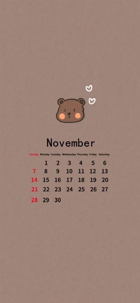 迟到·日历壁纸丨11月