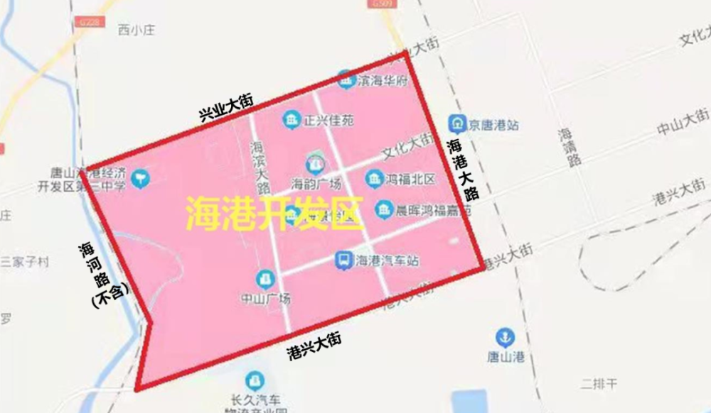 曹妃甸城区,工业区南堡开发区,新城限行区域图汉沽管理区城区单双号