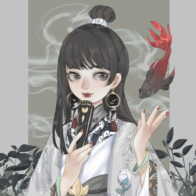 古风女生头像:一壶清茶,盈盈几段闲话.夕阳暮下,嫩绿