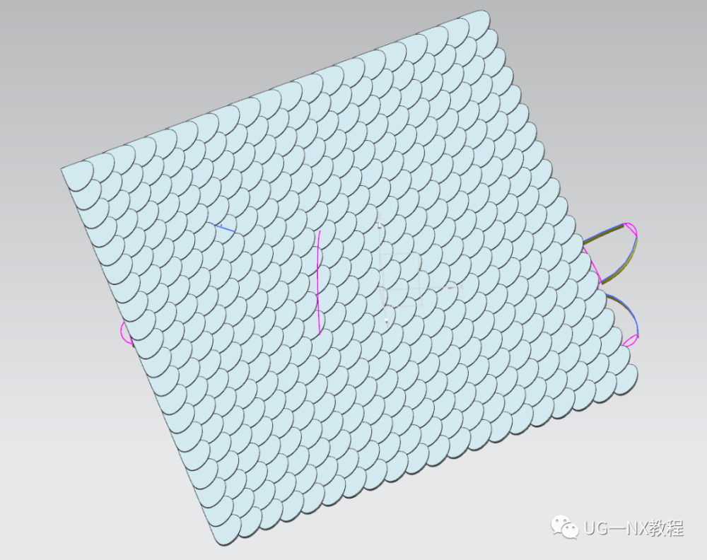 ugnx如何绘制曲面上的鱼鳞这个思路可以参考一下