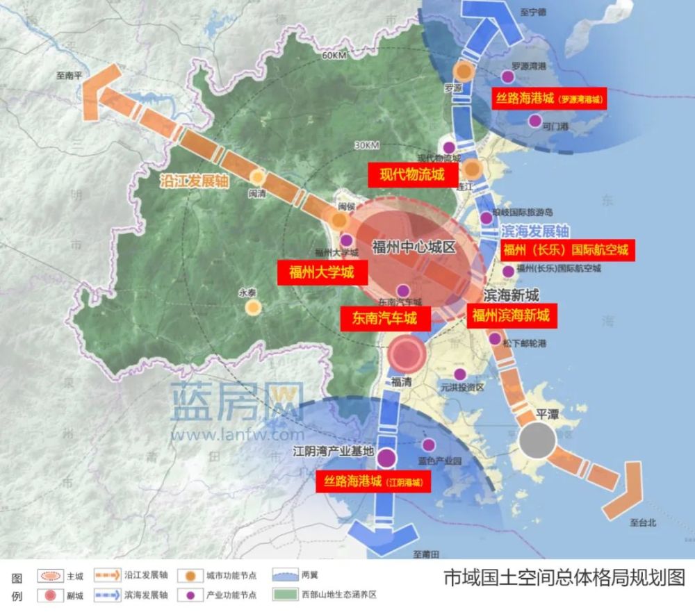 丝路海港城(江阴港城,罗源湾港城),福州(长乐)国际航空城,现代物流城