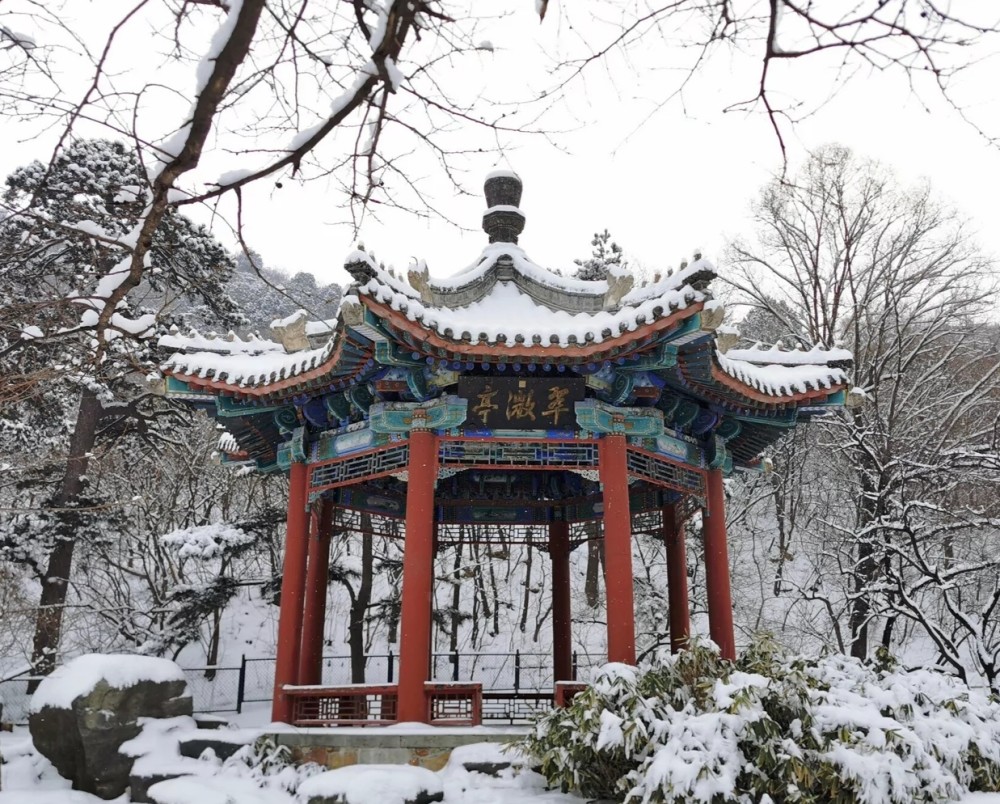 北京香山公园雪景,美到极致