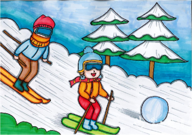 罗平4个学生绘画作品入选冬奥会和冬残奥会主题绘画展.