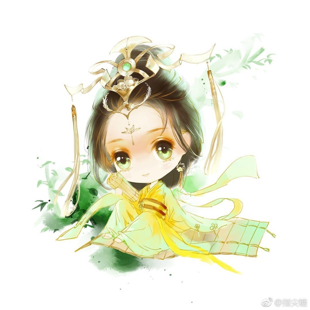 超萌的古风q版女生头像,画师指尖糖