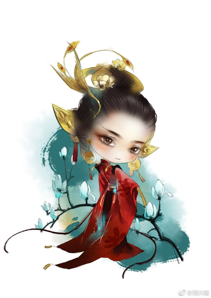 超萌的古风q版女生头像,画师指尖糖