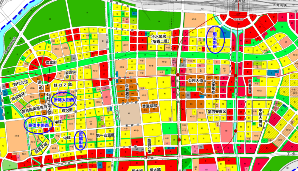 济南东站土地的量很大,有597亩,包括奥体中路以西,张马大街以西,贤能