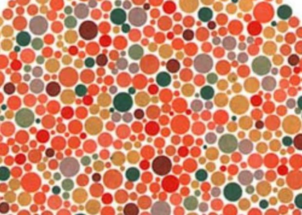 但是这张图片主要是红绿黄橙四种颜色组合而成,总而来讲,对色盲患者