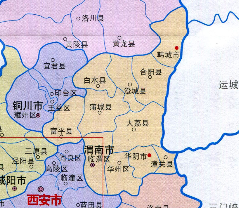 渭南市人口分布:临渭区92万,大荔县59.29万,潼关县12.
