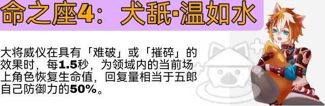 《原神》五郎人物介绍,突破材料分析,天赋命之座讲解