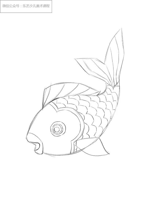 创意少儿美术课程分享 鱼类题材《有鱼图》