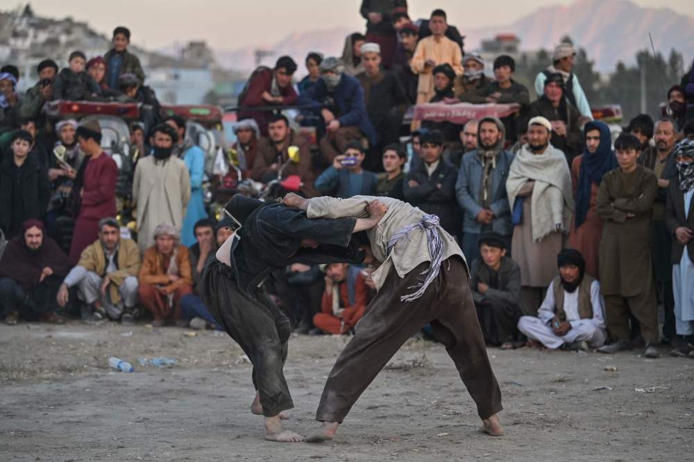 (外代一线)阿富汗:摔跤比赛