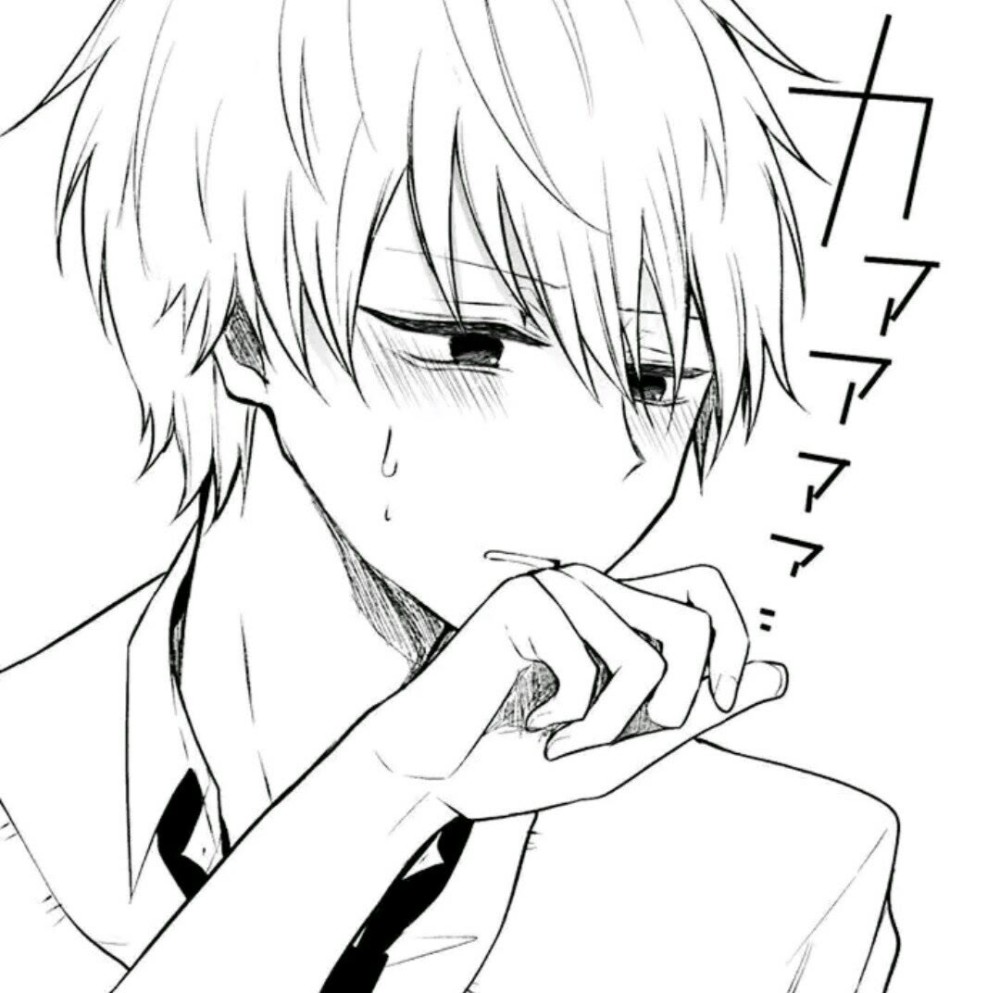 40张黑白动漫男头望君喜
