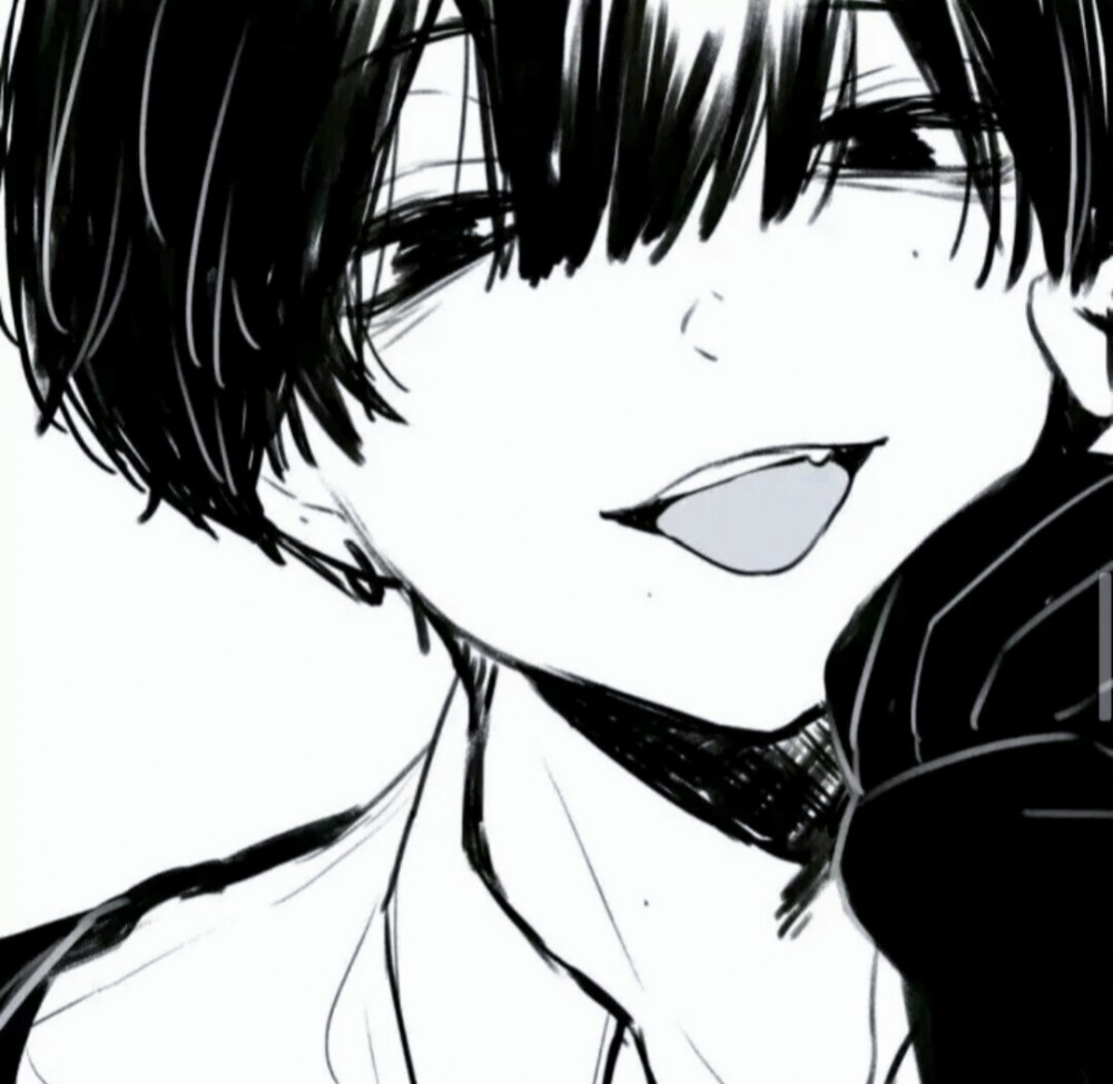 ins日系黑白头像男
