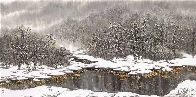 《秋溪初雪《山家茅舍远《山河沐雪祥瑞生《泉冷峰白《风过