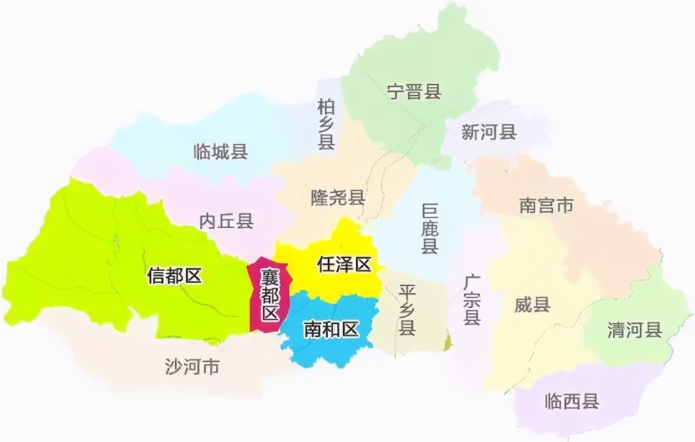邢东新区等功能区,以下为邢台市各区县的人口分布情况
