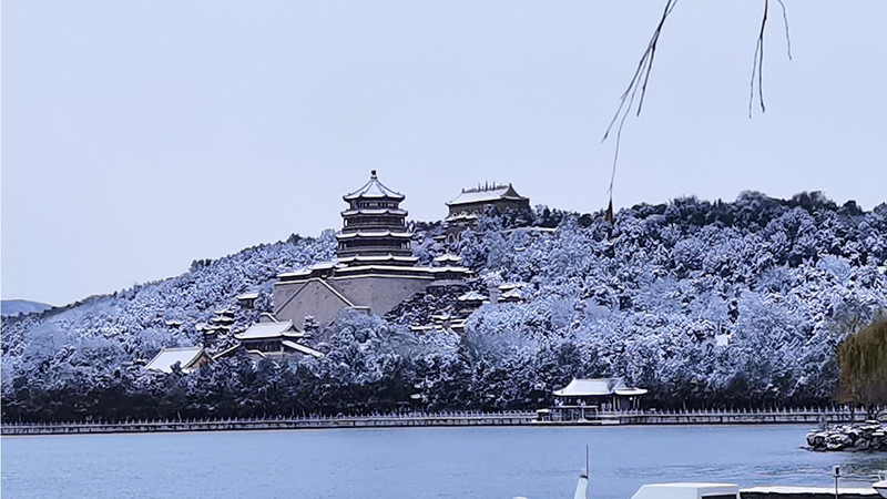 多个位置拍的雪后颐和园佛香阁您觉得哪个更美