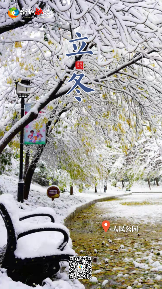 立冬到初雪来桃城风景别样美