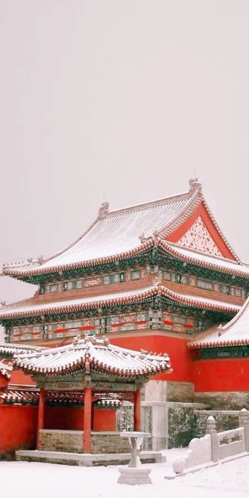 【故宫雪景高清图】白雪皑皑,拂不去的黄瓦红墙的厚重