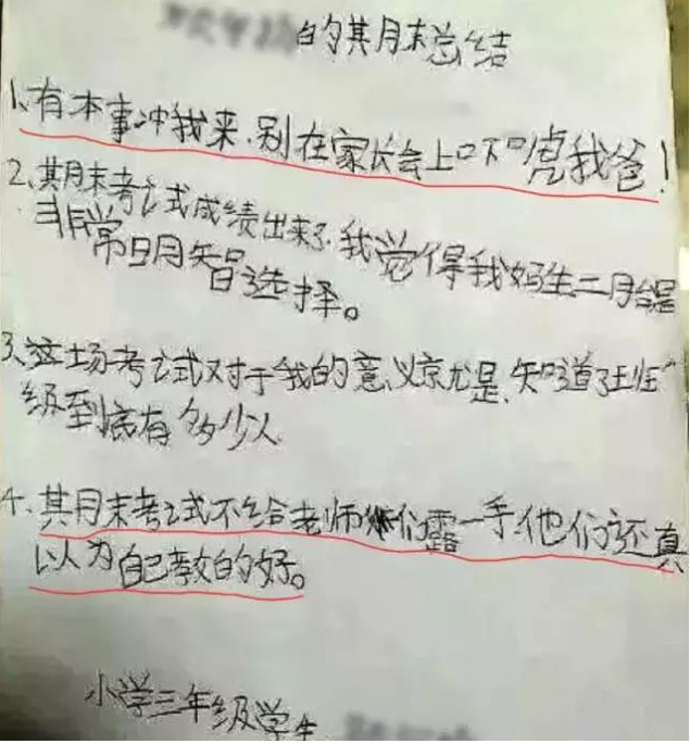 小学生0分作文我好无聊火了从到看到尾网友说应该给满分