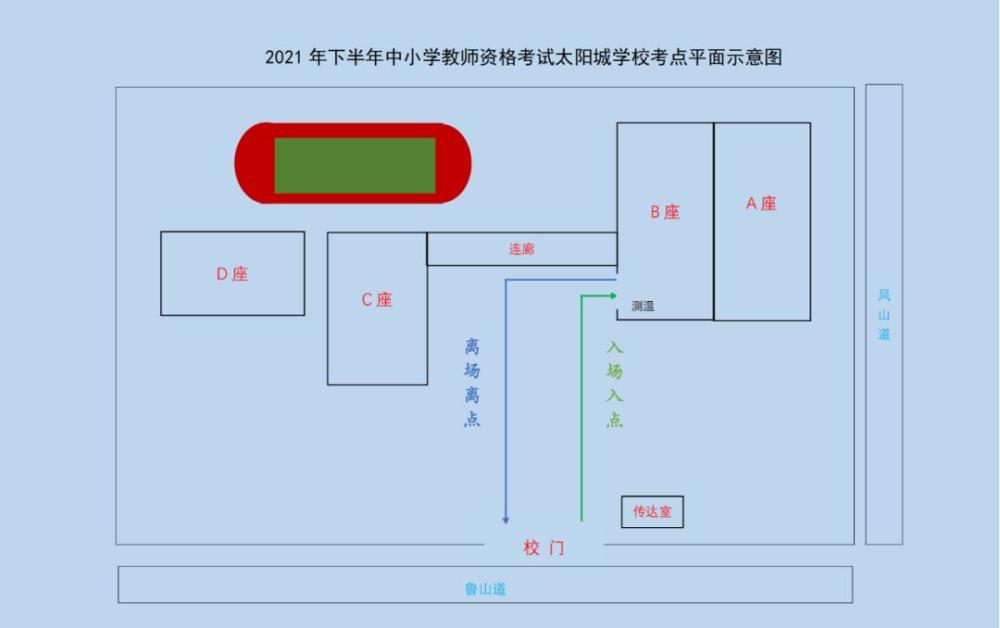 2021年天津市河东区教师资格考试考点考场示意图