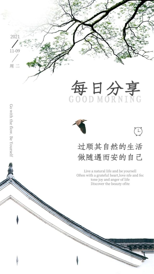 正能量早安心语图片带字,自由绽放,追梦不息!