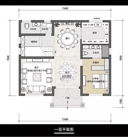 占地120平三款别墅图纸户型大气看了想马上回去过田园生活