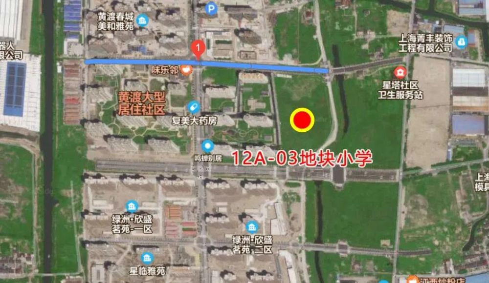 嘉定区黄渡大居12a-03 01 建设位置 东至赵塔路-塔桥河,南至春雨