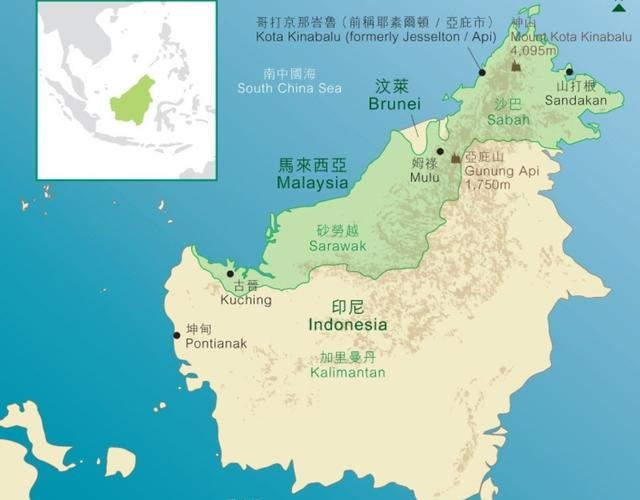 而除了北婆罗洲的砂捞越,沙巴,文莱之外,整个加里曼丹岛的南方地区被