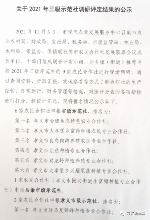 孝义:公示!